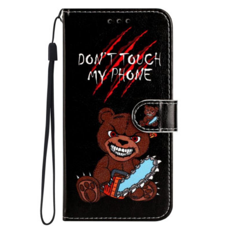 δερματινη θηκη Xiaomi Redmi A1 με κορδονι Furious Thong Bear